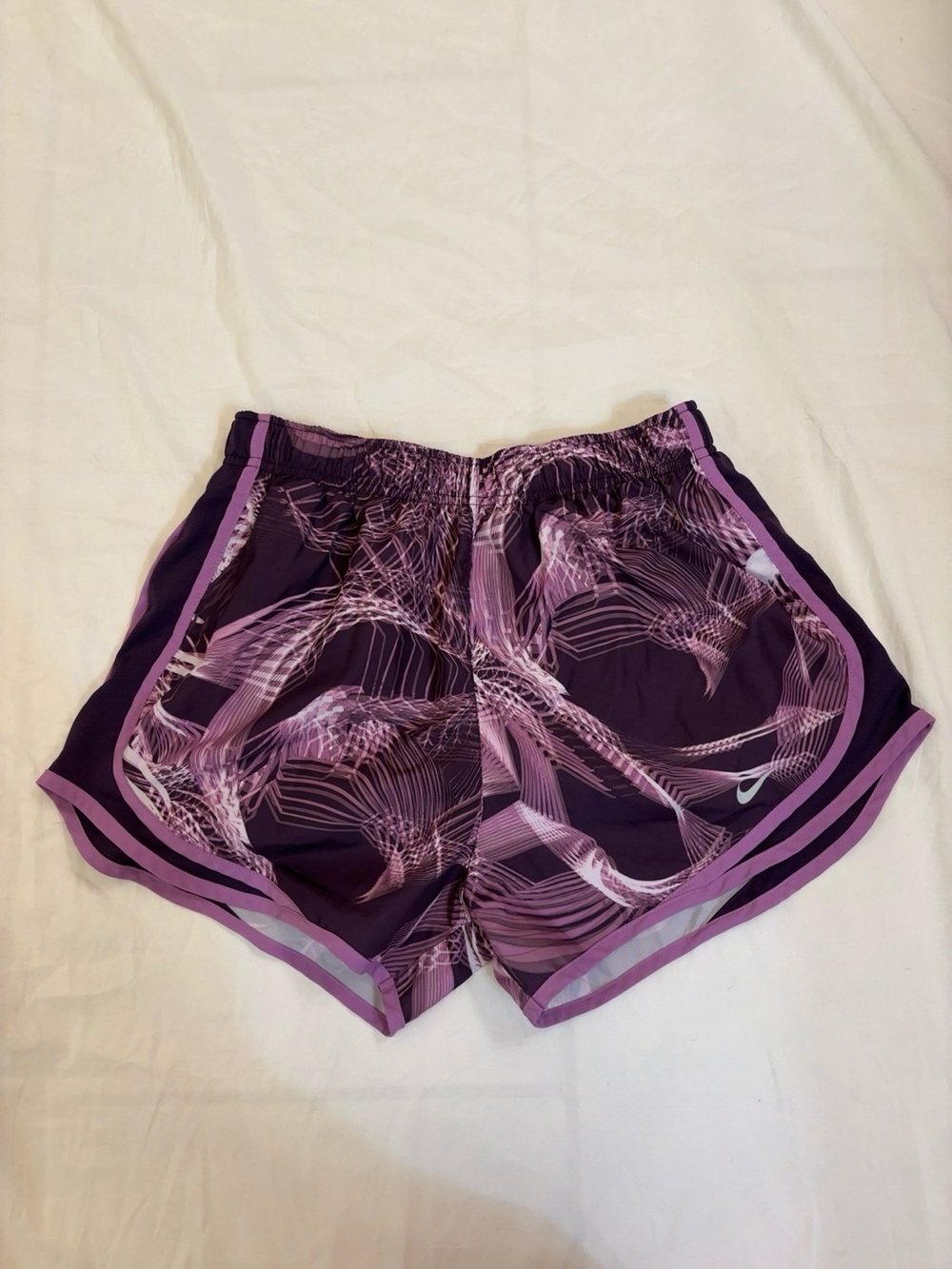 Nike Dri-FIT Tempo Running Shorts Purple Pink Print Women’s Medium